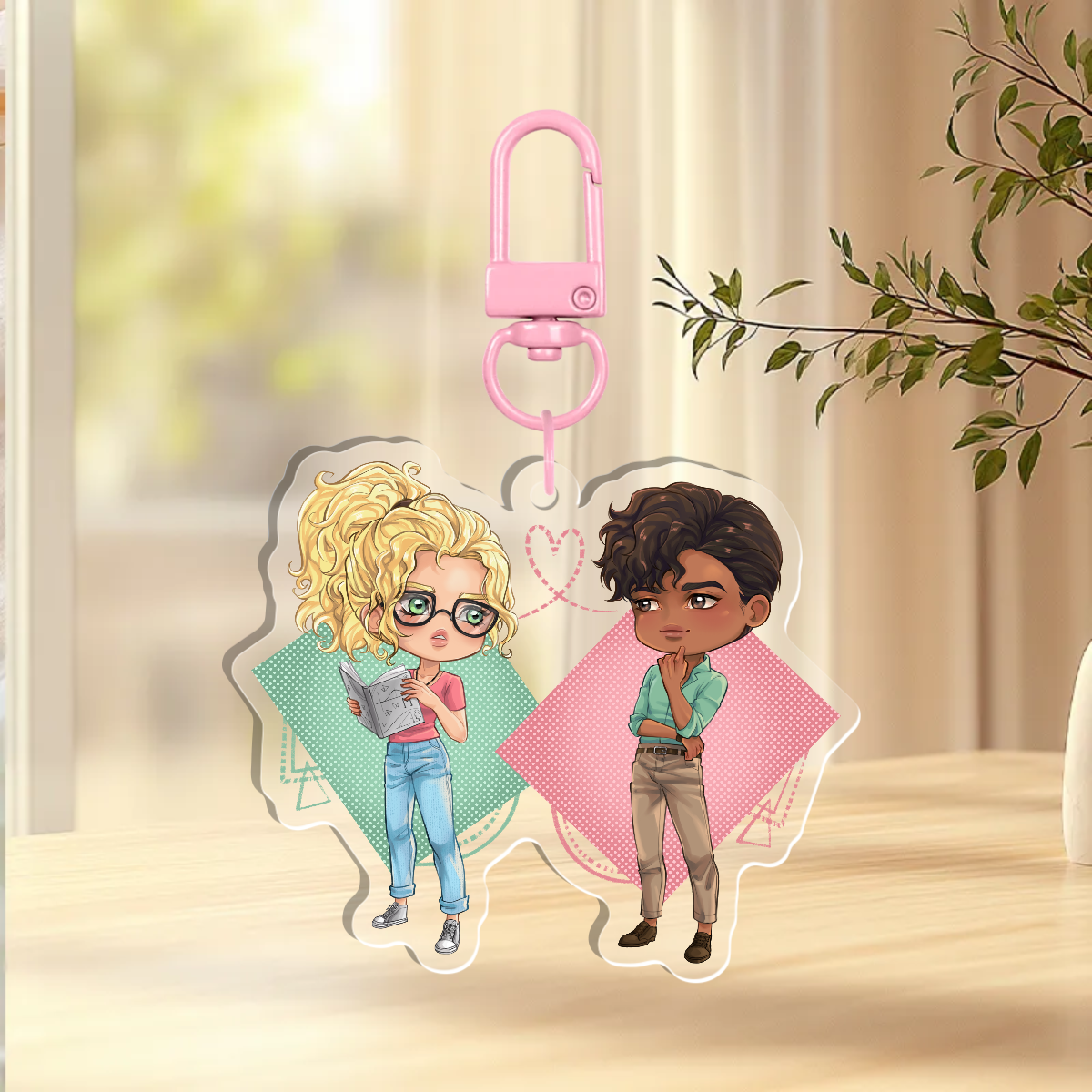 Lexi & Damian Chibi Acrylic Keychain